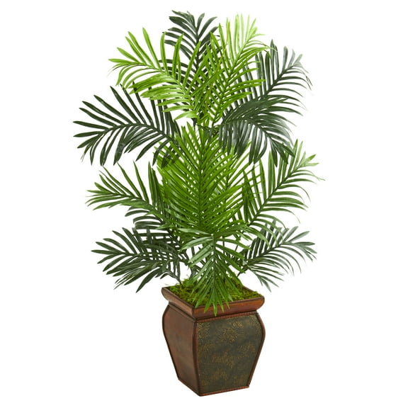 Nearly Natural 3' Paradise Palm Artificial Tree in Planter