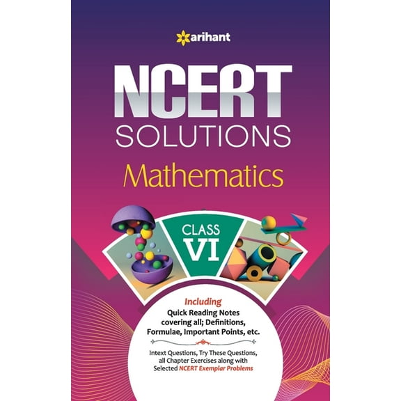 NCERT Solutions Mathematics for class 6th, (Paperback)