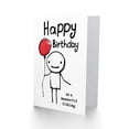 thumbnail image 2 of Happy Birthday to a Wonderful Pibling Stick Figure Red Balloon Simple Non Binary Gender Neutral Card, 2 of 3