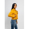 thumbnail image 4 of First Manufacturing WBL-1001VGL-L-MUS Remy Vegan Faux Leather Jacket for Women, Mustard - Large, 4 of 5