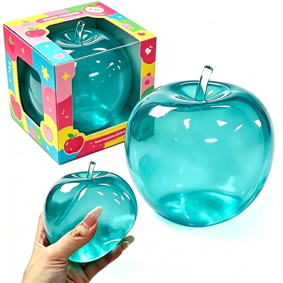 Apple Squishy - Transparent Fruit Squishies Toys, Slow Rebound Fidget Toys, Soft Squeeze Stress Relief Ball for Anxiety Relaxation & Sensory Fun