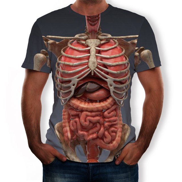 T-shirt Imprimé 3D Hip Hop d'Été pour Hommes Musculation Simulation Tatouage Muscle Manches Courtes Col Rond Grande Taille Tendance