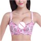 thumbnail image 4 of ICHUANYI Clearance Woman's Fashion Embroidery Comfortable Push Up Hollow Out Bra Underwear(Pink, S) Ichuanyi Ichuanyi, 4 of 8