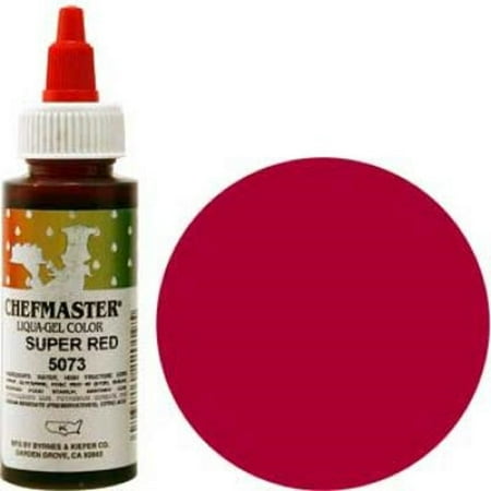 Chefmaster by US Cake Supply 2.3-Ounce Super Red Liqua-Gel Cake Food Coloring