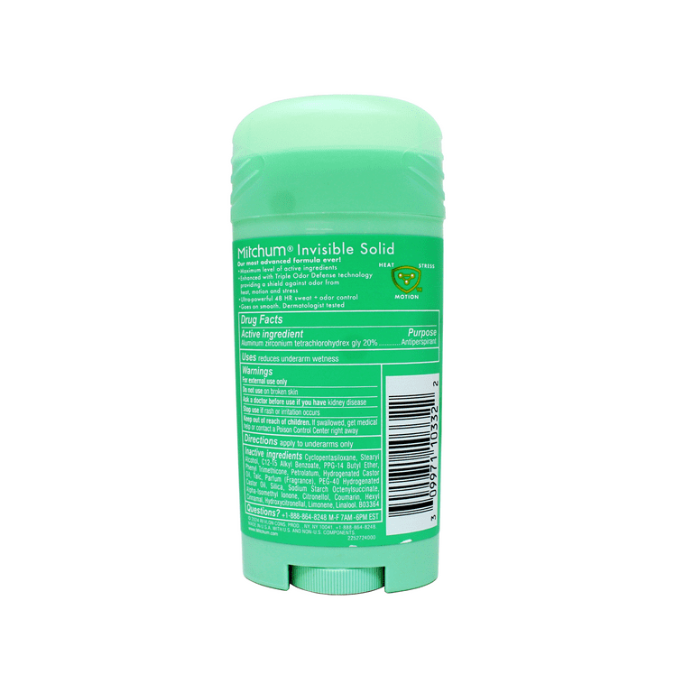 MITCHUM, Women Antiperspirant, 2.7 oz, PURE FRESH Invisible Solid