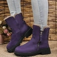 thumbnail image 2 of Gyexs Womens Snow Boots Size 7, Womens Winter Shoes 2025, Orthotic Technology, Bungee, Hiking, Almond Toe, Winter Clothes, Purple, Size 6.5, 2 of 8