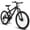 Black, variant on Juuar 24" Mountain Bikes for Men Women, 21 Speed Disc Brake Urban Adult Bike Bicycle, Comfort Steel Frame Full Suspension MTB, Fits Riders 4'9"-5'4", Gray