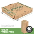 thumbnail image 2 of Caja para pizza Stock Your Home Recycled Kraft, 10 x 10 unidades, 2 of 7