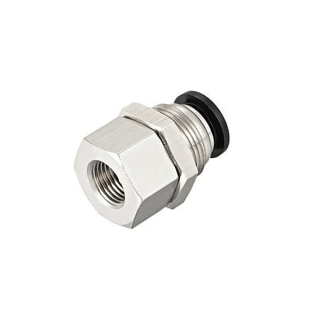 

8mm Tube to 1/8 BSPT Push Lock Fittings Bulkhead Union Brass Nickel Plating Air Fitting