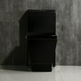 thumbnail image 2 of WOODBRIDGE B0921 Dual Flush Elongated One Piece Toilet, Square Design ,Black Color, 2 of 9