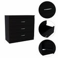 thumbnail image 3 of 29" Black Three Drawer Dresser, 3 of 7