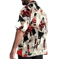 thumbnail image 3 of Football Men's Short Sleeve Printed Button Down Hawaiian Beach Shirts, 3 of 6