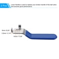 thumbnail image 3 of Unique Bargains Iron Chrome Plated Replacement Quarter Turn Lever Handle for DN25 Ball Valve 2 Pack, 3 of 5