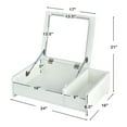 thumbnail image 2 of Gymax 2-in-1 Vanity Dresser w/ Flip-Top Mirror Tabletop Storage Box Makeup Laptop White, 2 of 10