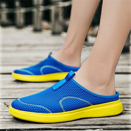 

Casual Shoes Fashion Summer Men Casual Shoes Breathable Mesh Shallow Wear Lightweight Casual Half Slippers