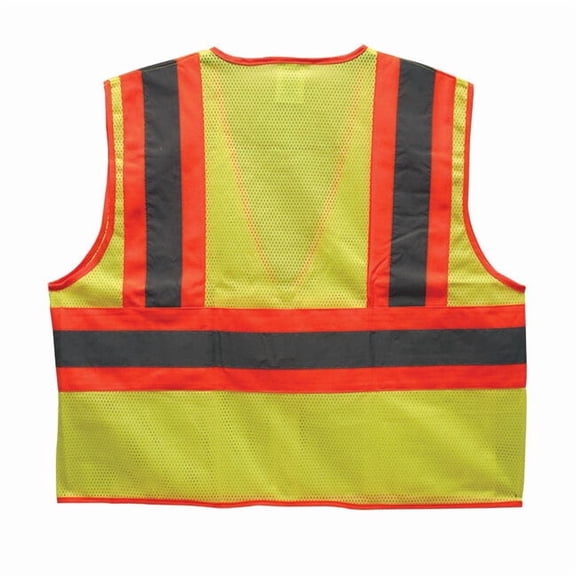 TruForce™ Two-Tone Mesh Safety Vest, 4X-Large, Lime, 1/Each