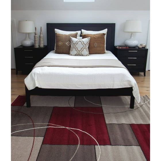 Casa Tile Woven Olefin Rug, Red/Beige