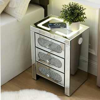 Mirrored nightstands on sale sale