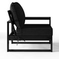 thumbnail image 4 of WestinTrends Montara Outdoor Patio HDPE Right Arm Facing Sectional Corner Chair with Patio Cushions, Black/Black, 4 of 15