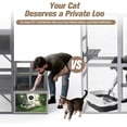 thumbnail image 3 of Modern  Litter Box Enclosure with Openable Top, Removable Litter Bag,   Purifier, 2-Tier Hidden Kitten Toilet Box Furniture for Indoor Outdoor Kittens, Fresh ,  Playpen, Gray, 3 of 8