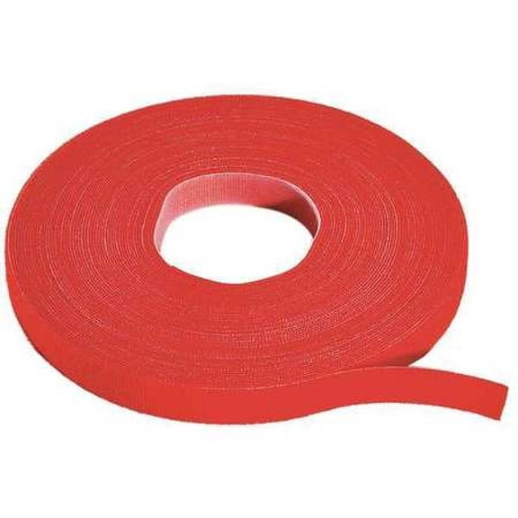 RIP-TIE W-75-HRL-RD 75 ft L, 1.0 in W, Red Nylon Hook-and-Loop Cable Tie