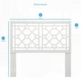 thumbnail image 5 of Queen Size Poplar Wood Chippendale Headboard White for Bedroom, 5 of 5
