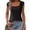 *Black, variant on Women's U-Neck Short Sleeve Top ,Solid Color Casual Slim Tee Orange,Womens Plus M