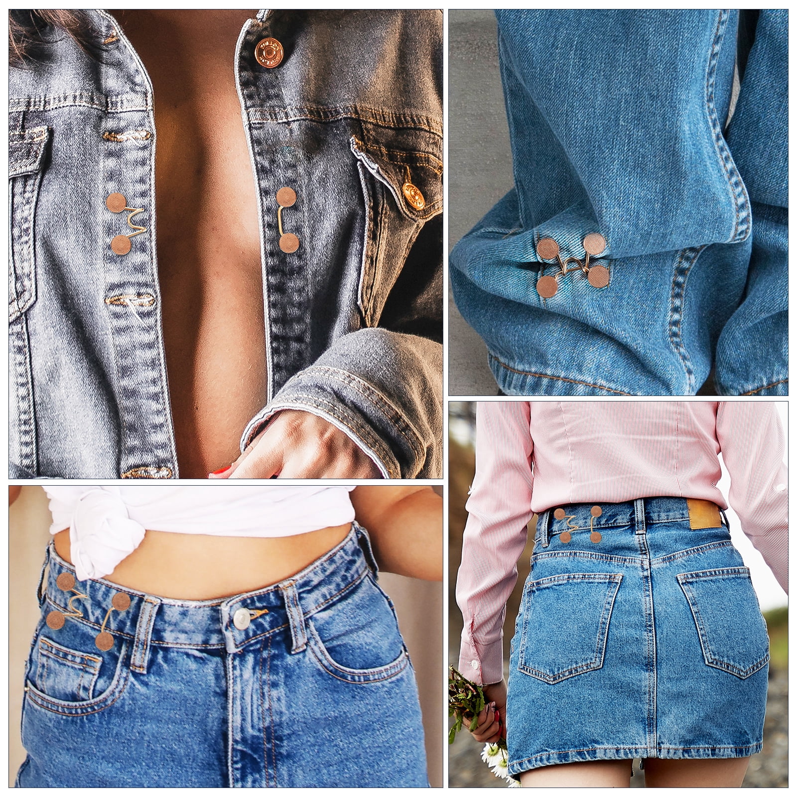 60 Sets Pant Waist Clips Tightener Baggy Jeans Men Pants for Trousers
