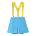 thumbnail image 7 of FYMNSI First Birthday Cake Smash Outfit for Baby Boy My 1st Birthday Party Clothes One Year Old Photo Shoot Bow Tie Short Sleeve Romper Y-Back Suspenders Shorts Set 3pcs, 7 of 7