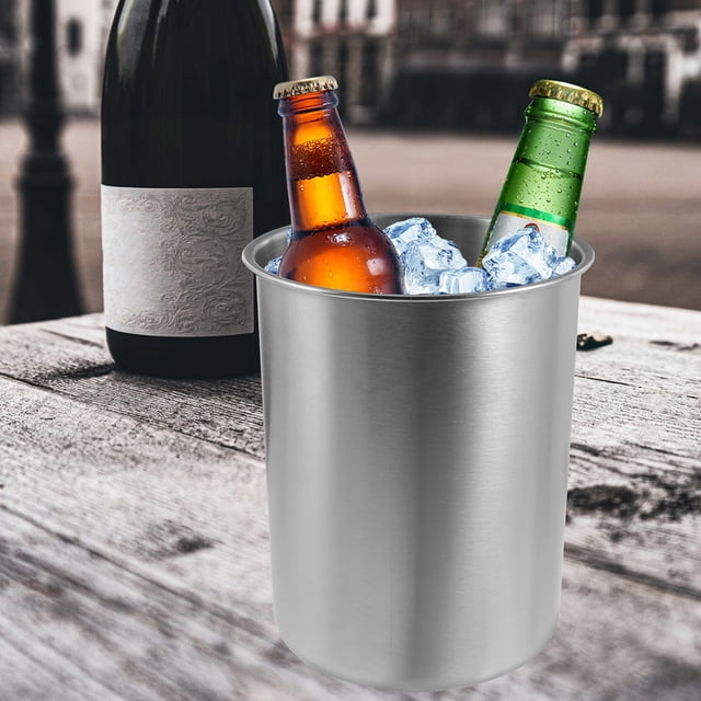 unbranded Cubeta De Hielo De Acero Inoxidable Para Enfriar Bebidas Con Y Uso Multifuncional