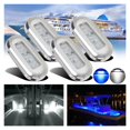 thumbnail image 2 of 4Pcs Marker Light 3 LED Boat Marine Grade 12V Large Waterproof LED Courtesy Lights Stair Deck Turn Signal Lighting ,High Bright, 2 of 7