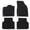 Black W/ White Border, variant on Ikon Motorsports Floor Mats Fits 2021-2025 Volkswagen ID.4 4DR Gray Nylon OE Fitment Style Front & Rear Floor Mats Anti-slip Carpets Replacement 4PCS