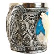 thumbnail image 3 of Starry Night Mountains Celtic Howling White Wolf Coffee Mug And Wine Goblet Set, 3 of 12