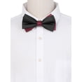 thumbnail image 4 of CORBATA DE MOÑO CRUZADA VINTAGE DE DOS COLORES PARA EL DÍA DEL PADRE, TAMAÑO ÚNICO, NEGRO-ROJO, PARA BANQUETES, BODAS Y MÁS, 4 of 4
