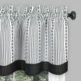 thumbnail image 3 of Ben&Jonah Simple Elegance Laurel Window Curtain Valance - 58" W x 14" L - Black/White, 3 of 3