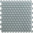 thumbnail image 2 of Apollo Tile 5 Pack 12-in x 12-in Light Gray Penny Round Glossy Finished Glass Mosaic Wall and Floor Tile (5 sq ft/case), 2 of 2