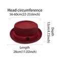 thumbnail image 2 of Mens Summer Fedora Cuban Short Brim Hat (Navy One Size), 2 of 5