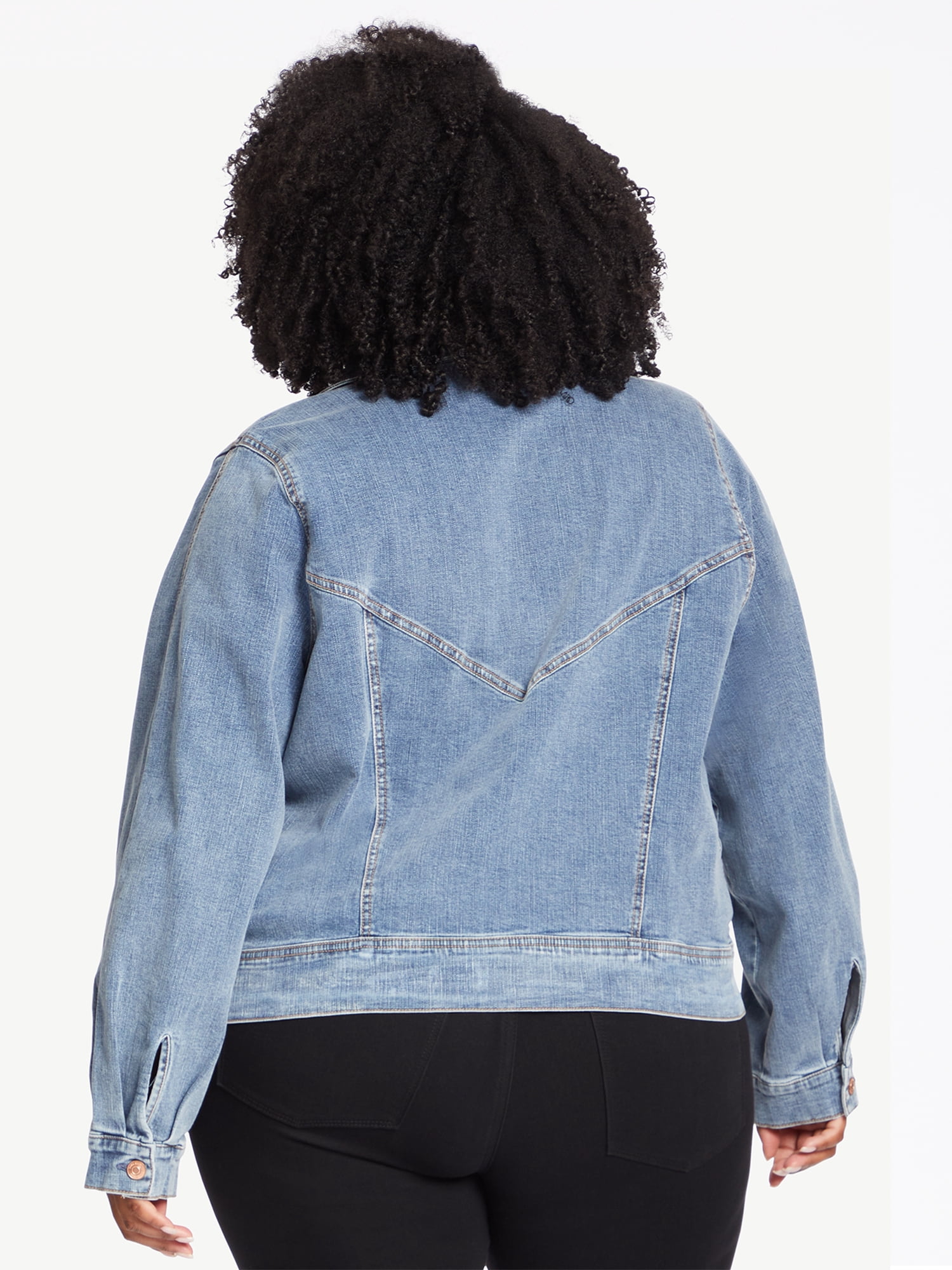 Sofia Jeans by Sofia Vergara Women's 90s Denim Fashion Jackets, 1X-3X