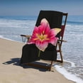thumbnail image 4 of PHYHOO Lily Flower Printed Microfiber Sand Free Pool Towel Lightweight Oversized Quick Dry Absorbent Compact Travel Must Have for The Swimming Summer Essentials 30x60in, 4 of 8