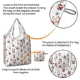 thumbnail image 4 of 5 Pack Foldable Shopping Bag,White Christmas Santa Pattern Reusable Grocery Bags with Pockets,Large Reusable Tote Bags with Handles Waterproof & Lightweight, 4 of 6