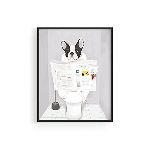 Haus and Hues Funny Dog Bathroom Decor - Funny Bathroom Wall Art of Dog Poster | Wall Art and Animal Posters Dog Bathroom Signs and Funny Bathroom Art French Bulldog in Bathroom Haus and Hues Funny Dog Bathroom Decor - Funny Bathroom Wall Art of Dog Poster | Wall Art and Animal Posters Dog Bathroom Signs and Funny Bathroom Art French Bulldog in Bathroom