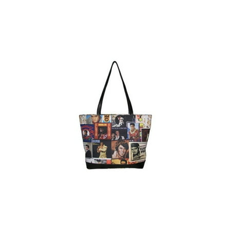 - Women's Elvis Presley Signature Product Elvis Collage Travel Tote Black OSFA
