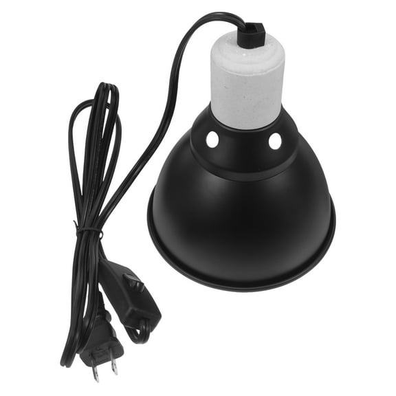 PBPBOX Reptile Heat Lamp Bulbs 1Pcs Black Iron Lizard Light Fixture with Overheat Protection for Reptile Terrarium