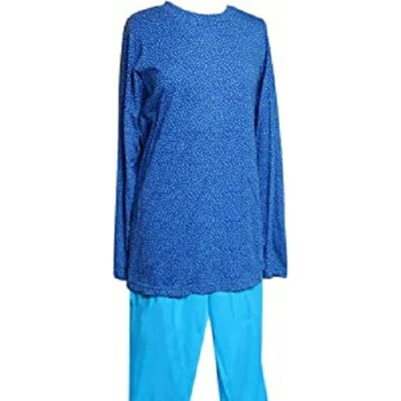 Adaptive Women's Back-Snap Knit PANT SET-Polka Dots- Size 6X