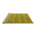 thumbnail image 2 of Ahgly Company Machine Washable Indoor Round Abstract Yellow Contemporary Area Rugs, 3' Round, 2 of 4
