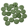 thumbnail image 1 of 20 piezas de botones de costura de resina, 12.5 mm (1/2") botones redondos de manualidades con 2 agujeros, verde oscuro, 1 of 6