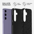 thumbnail image 3 of Wws-étui de Téléphone Imprimé Guépard pour Samsung Galaxy S24 Plus, Étui Léopard Mignon pour Femmes, Design Imprimé Animal Rétro Tendance de Luxe, Étui Rigide Motif Esthétique, Noir, 3 of 4