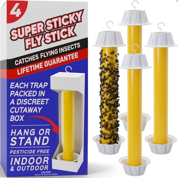 Fly Control Ropes Manual Heavy Duty Flyswatters,4.53x17.4 Inches Fly Swatters with Long ...