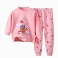 thumbnail image 5 of NOLDARES Little Child Boys Pajamas Long Sleeve Crew Neck Cartoon Printing Top and Pants PJ Set Sleepwear Boys Outfits Sets,Watermelon Red,5-6 Y, 5 of 5