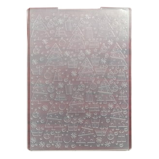 Lot De 16 Plaques à Texture Fiskars - Motifs Cœurs, Étoiles, Feuilles, Bulles, Points, Vagues, Brique